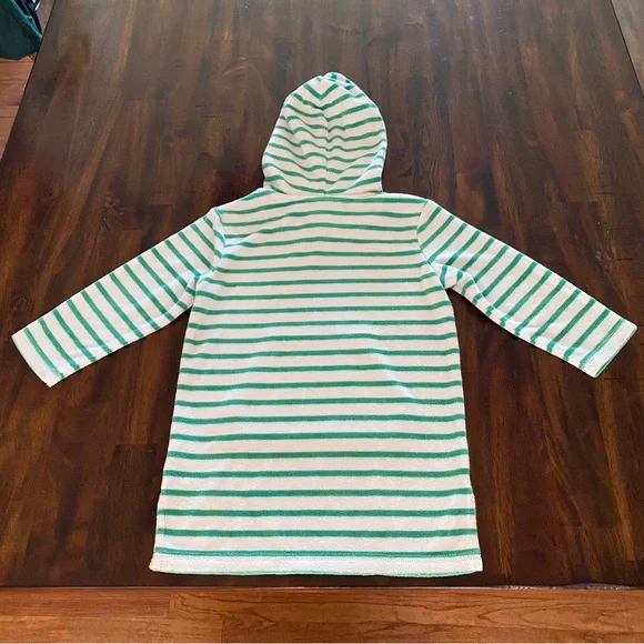 Mini Boden Cover Up Terry Striped With Hoodie